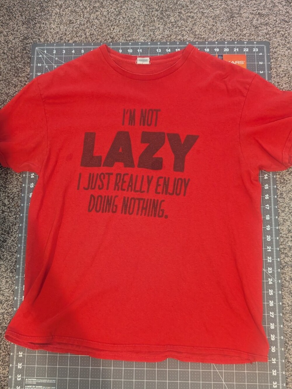 Delta VTG Red Short Sleeve Graphic Tee with Black Print